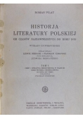 Historja literatury polskiej, t. I, 1926 r.