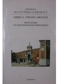 Miejsca, strony, okolice