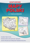 Konturowe mapy Polski z ćwiczeniami