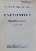 Onomastica Rocznik XXVI