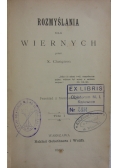 Rozmyślania dla wiernych tom I, 1895r.