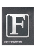 Metalowa zakładka - Litera F Clip-on