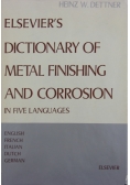 Elsevier's Dictionary of metal finishing and corrosion