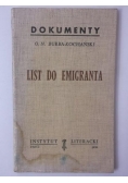 List do emigranta
