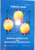Badania operacyjne dla inżynierów zarządzania