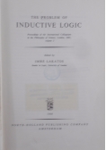 The problem of inductive Logic