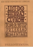 Listy do Hebrajczyków ,Tom X