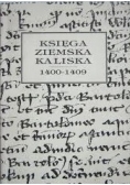 Księga ziemska Kaliska 1400 - 1409