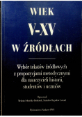 Wiek V XV w źródłach