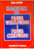 Komentarz do prawa wekslowego i czekowego