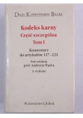 Kodeks karny. Część szczególna, Tom I