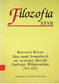 Idea nauk formalnych we wczesnej filozofii Ludwiga Wittgensteina