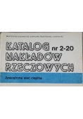 Katalog nakładów rzeczowych nr 2 do 20