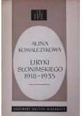Liryki Słonimskiego 1918-1935