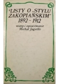 Listy o stylu zakopiańskim 1892 1912