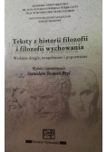 Teksty z historii filozofii i filozofii wychowania