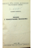 Zadania z ternodynamiki procesowej