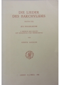 Die Lieder des Bakchylides