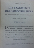 Die Fragmente Der Vorsokratiker, tom 2