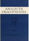 Analecta cracoviensia