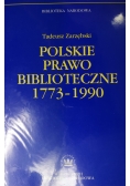 Polskie prawo biblioteczne 1773 - 1990