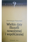 Wielkie daty filozofii nowożytnej i współczesnej