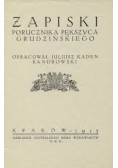 Zapiski porucznika Pększyca Grudzińskiego, 1915 r.