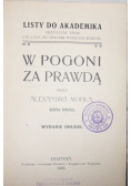 W pogoni za prawdą, serya druga, 1909 r.