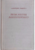 Próba krytyki marksistowskiej