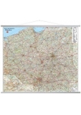 Polska. Ścienna mapa samochodowa