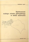 Społeczność małego miasta galicyjskiego w dobie automii