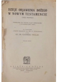 Dzieje objawienia Bożego w Nowym Testamencie, 1925 r.