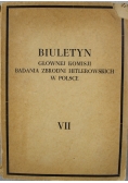 Biuletyn Głównej Komisji Badania Zbrodni Hitlerowskich w Polsce Tom VII