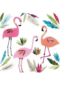 Karnet kwadrat z kopertą 3 Flamingos