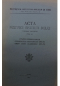 Acta pontificii instituti biblici