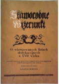 O wierszowanych listach dedykacyjnych z  XVII wieku