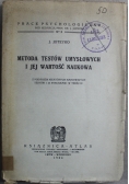 Metoda testów umysłowych i jej wartość naukowa 1924 r.