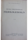 Myśli przewodnie fizjologii roślin, t.II 1923 r.