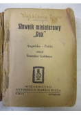 Słownik miniaturowy "Dux" Angielsko-Polski, 1946 r.