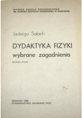 Dydaktyka fizyki. Zagadnienia wybrane