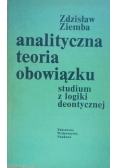 Analityczna teoria obowiązku studium z logiki deontycznej