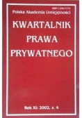 Kwartalnik Prawa Prywatnego, Rok XI: 2002, z. 4