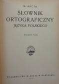 Słownik ortograficzny języka polskiego, 1934 r.