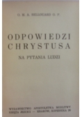 Odpowiedzi Chrystusa na pytania ludzi, 1938 r.
