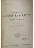 Zarys dziejów literatury polskiej, 1938 r.