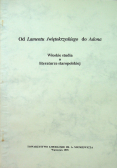 Od Lamentu świętokrzyskiego do Adona Włoskie studia o literaturze staropolskiej