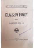 Kilka słów prawdy, 1913 r.