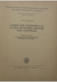 Verben Der Fortbewegung in der Deutschen Sprache Der Gegenwart