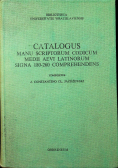Catalogus Manu Scriptorum Codicum Medii Aevi Latinorum Sigma 180-260 Comprehendens