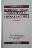 Niemieckie ustawy o spółce Z O. O. O spółce akcyjnej